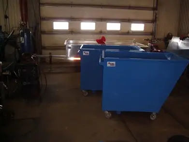 Bennes basculantes sur roues, pour l’atelier ou l’entrepôt